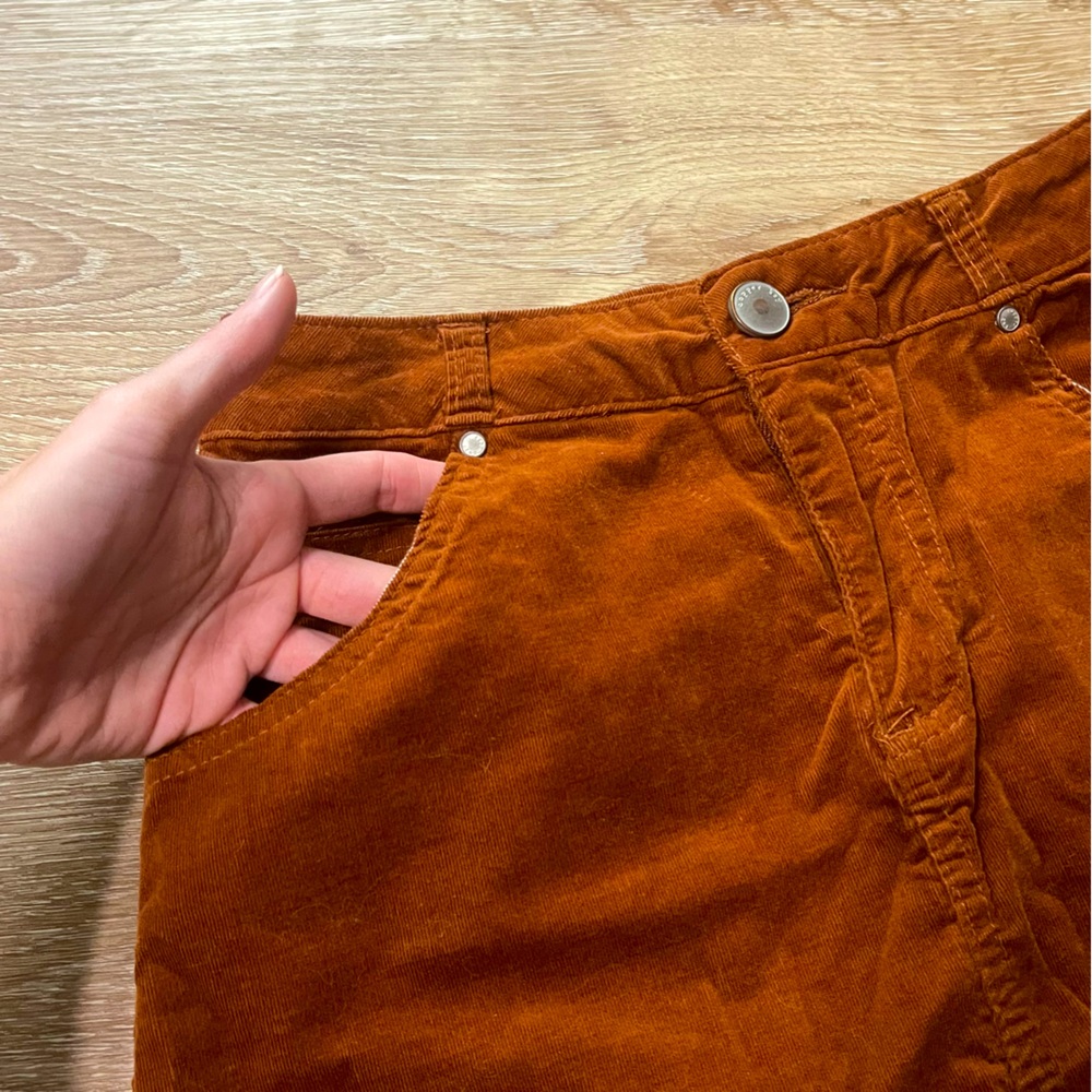 Copper Key Corduroy Burnt Orange A-Line Mini Skirt XS - Picture 4 of 10
